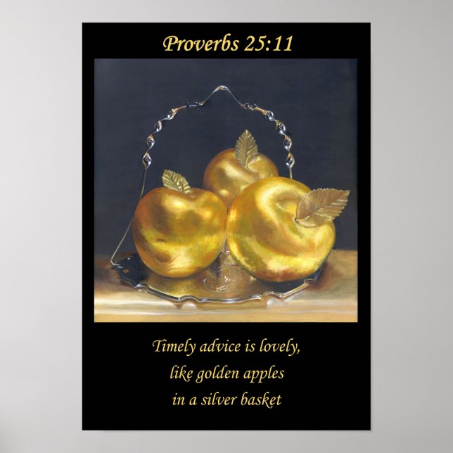 Goldene Äpfel. Christliches Poster A3  (Vorne)