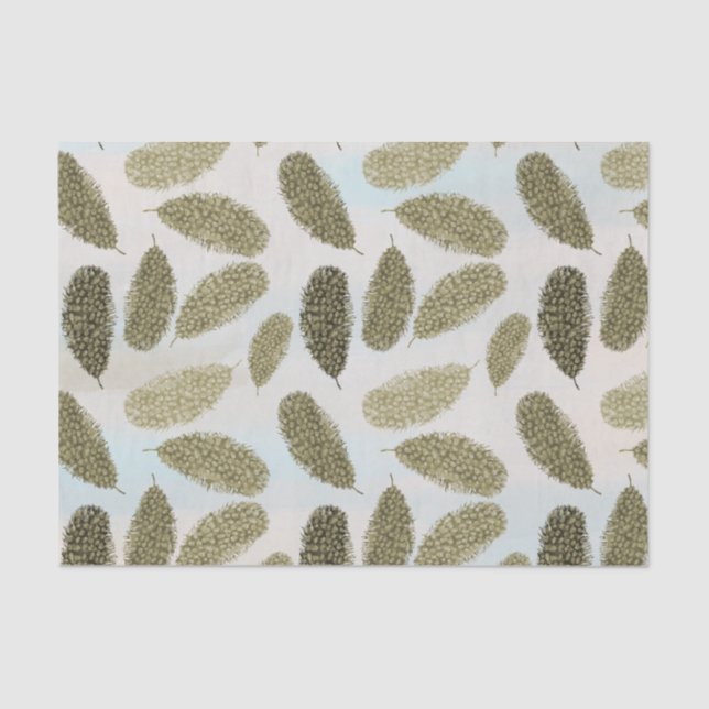 Goldene AquarellFedern Seidenpapier (Vorderseite)