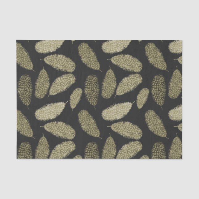 Goldene AquarellFedern Seidenpapier (Vorderseite)