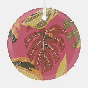 Goldene Art Deco Natur Tapete Ornament Aus Glas