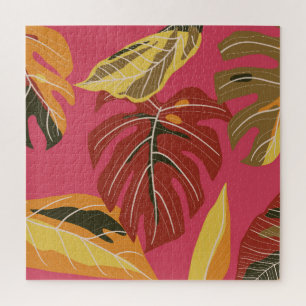 Goldene Art Deco Natur Tapete Puzzle