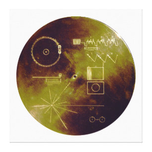 Goldene Aufzeichnungs-Töne des Voyager-1 und 2 von Leinwanddruck