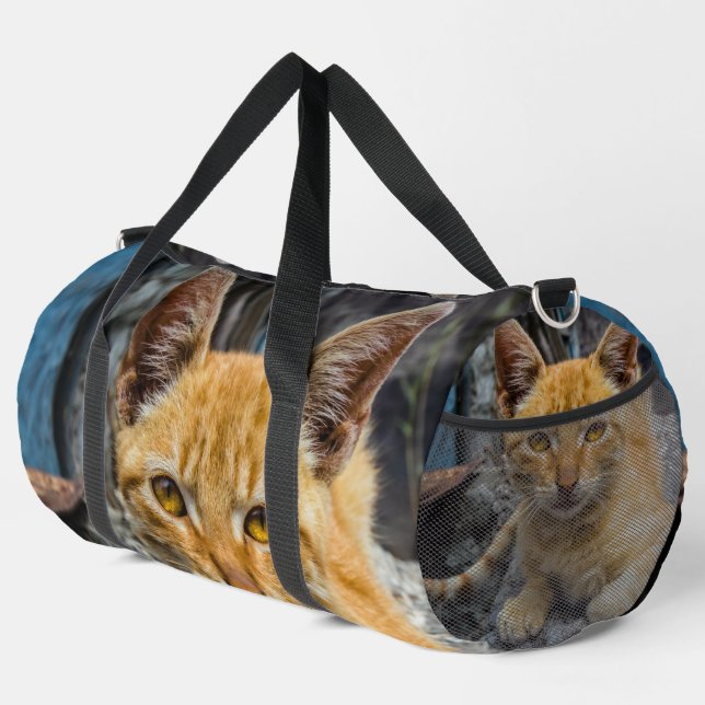 Goldene Augen Duffle Bag (Rechte Ecke)