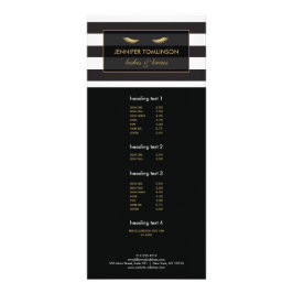 Goldene Augenblicke mit schwarzen und weißen Strei Werbekarte