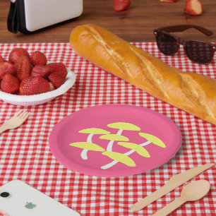Goldene Austernpilz-Papierplatte Pappteller
