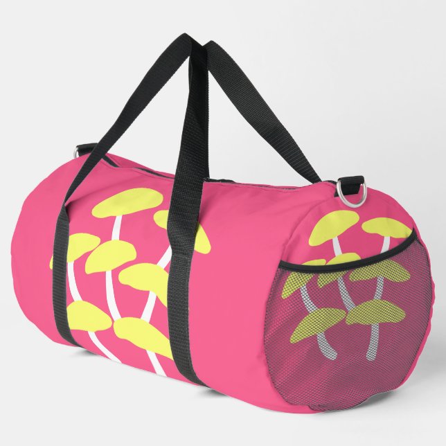 Goldene Austernpilz-Reisetasche Duffle Bag (Rechte Ecke)