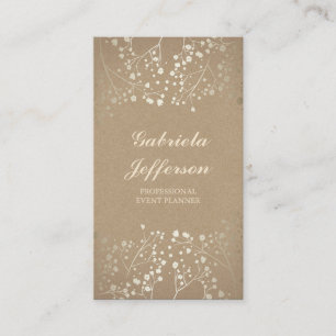 Goldene Baby-Atemkraft im eleganten Stil Visitenkarte