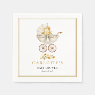 Goldene Baby-Kinderwagen Dusche Serviette