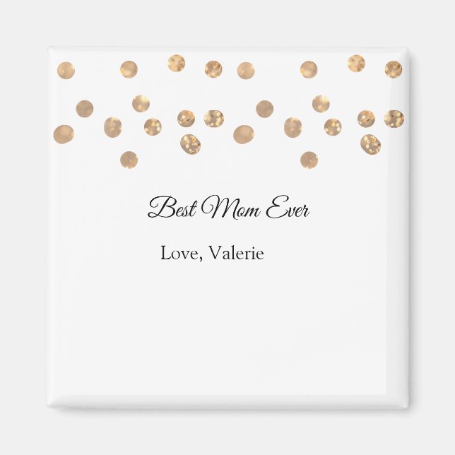 Goldene Bälle Glitzer Mama gibt Mutter je einen Na Magnet (Vorne)