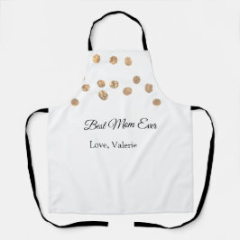 Goldene Bälle Glitzer Mama gibt Mutter je einen Na Schürze