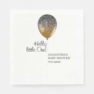 Goldene Ballon-Baby-Party-Feier Serviette