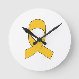 Goldene Band Zeichnung Runde Wanduhr