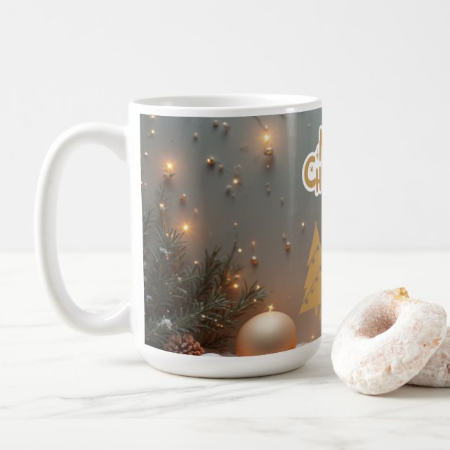 Goldene Bäume Kaffeetasse (Mit Donut)