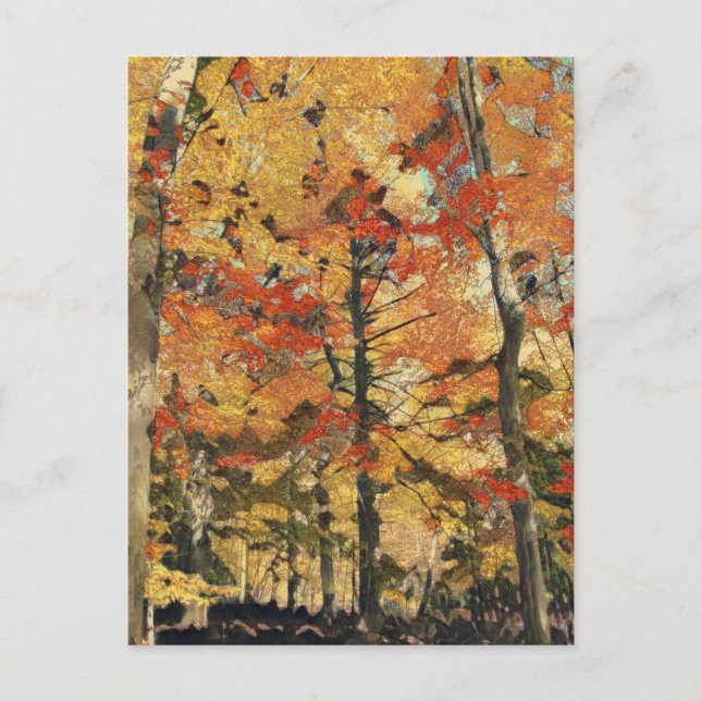 Goldene Bäume Postkarte (Vorderseite)