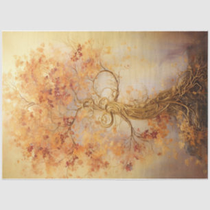 Goldene Bäume Seidenpapier