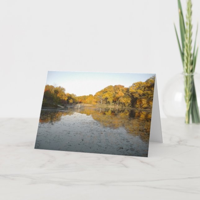 Goldene Bäume und Teich Karte (Vorderseite)