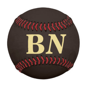 Goldene benutzerdefinierte Initialen minimalistisc Baseball