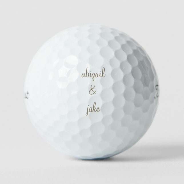 Goldene benutzerdefinierte Namen Hochzeit Titleist Golfball (Vorderseite)