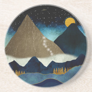 Goldene Bergketten Getränkeuntersetzer