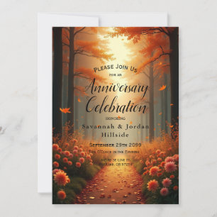 Goldene Bernstein Herbst Spazio -1 Einladung
