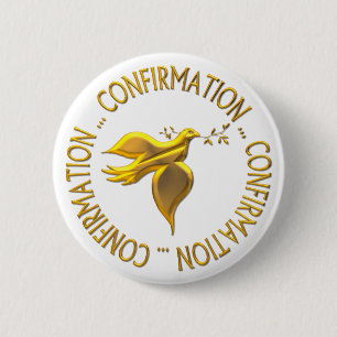 Goldene Bestätigung und Heiliger Geist Button