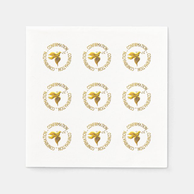 Goldene Bestätigung und Heiliger Geist Serviette (Vorderseite)