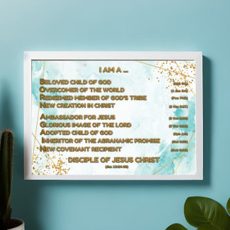 Goldene biblische Bejahungen Akrostik w_Scripture Fotodruck