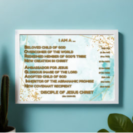 Goldene biblische Bejahungen Akrostik w_Scripture  Poster