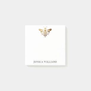 Goldene Biene Benutzerdefinierter Name Persönlich Post-it Klebezettel