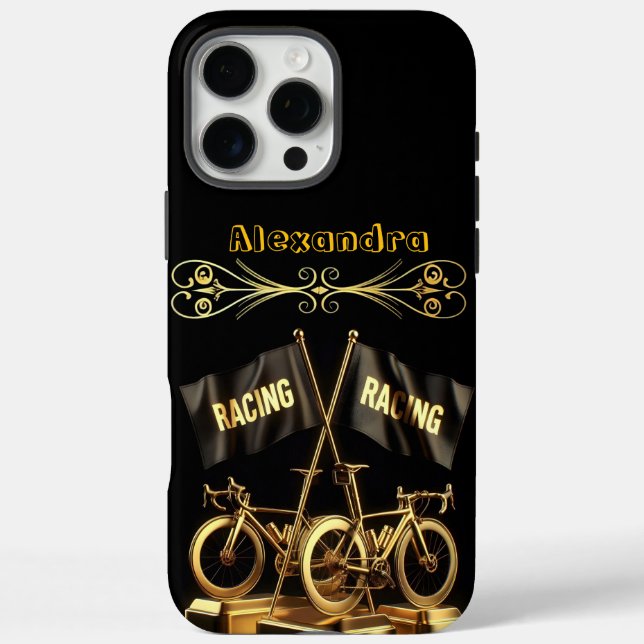 Goldene Bikefahnen in kühlem Display Case-Mate iPhone Hülle (Rückseite)