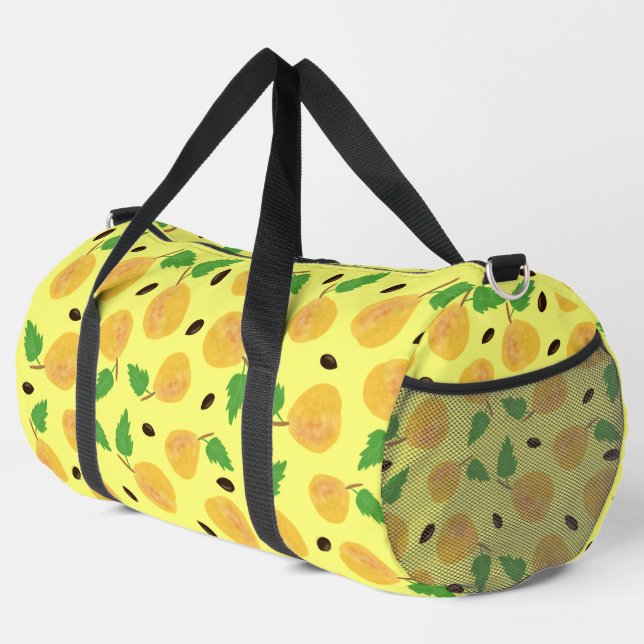 Goldene Birnen Kollektion Gelb Hell Duffle Bag (Rechte Ecke)