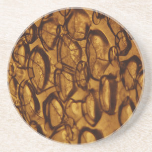 Goldene Blasen Sandstein Untersetzer