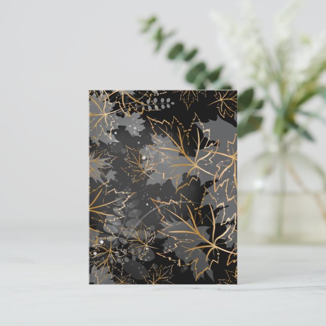 Goldene Blätter 5 Postkarte (Stehend Vorderseite)