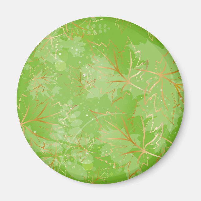 Goldene Blätter 7 Magnet (Vorne)