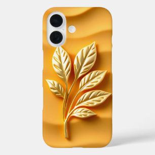 Goldene Blätter auf Ochre Case-Mate iPhone Case
