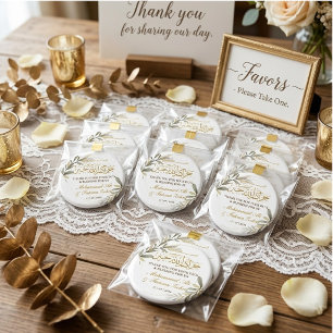Goldene Blätter Eleganz Muslimische Hochzeit Magnet