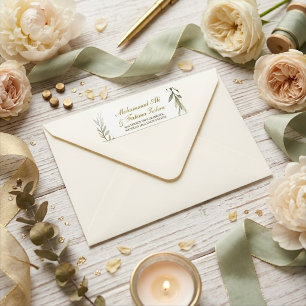 Goldene Blätter Eleganz Muslimische Hochzeit Rücks