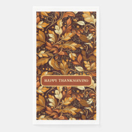 Goldene Blätter individuell anpassbar Serviette