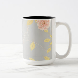 Goldene Blätter mit Blush Frische Pasta machen Zweifarbige Tasse