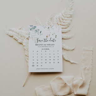 Goldene Blätter Save the Date Kalender