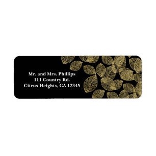 Goldene Blätter Schwarze Herbst Eleganz Hochzeit