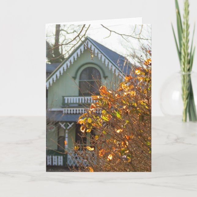 Goldene Blätter und Lebkuchen - Martha's Vineyard Karte (Vorderseite)