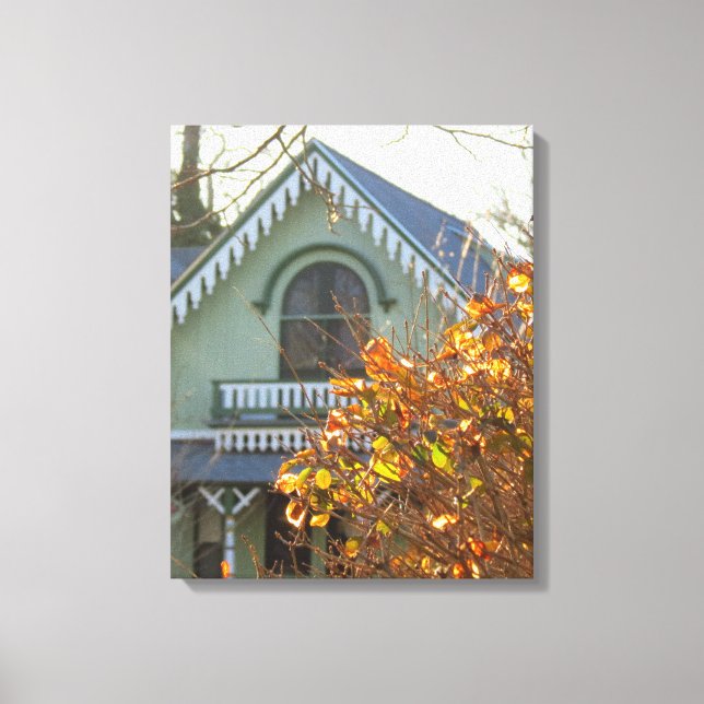 Goldene Blätter und Lebkuchen - Martha's Vineyard Leinwanddruck (Vorderseite)