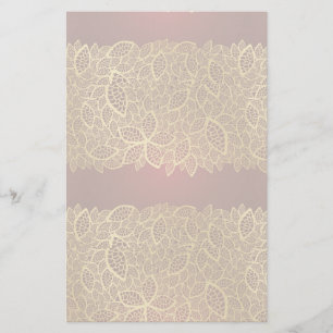 Goldene Blattspitze auf rotem Hintergrund Briefpapier