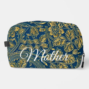 Goldene blaue Eleganz Waschbeutel