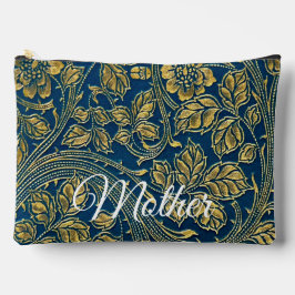 Goldene blaue Eleganz Zubehörtasche