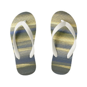 Goldene Blaue Linien Benutzerdefinierte Flip Flops