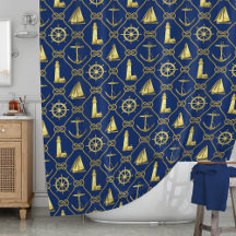 Goldene blaue Nautic Ships Rope Decke