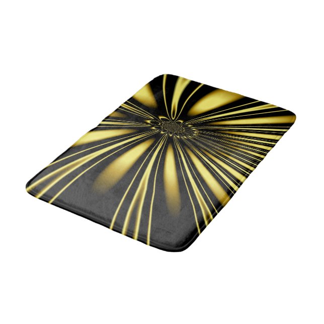 Goldene Blume Badematte (Schrägansicht)