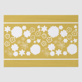 Goldene Blume Blumenmuster - Feierlichkeiten Seidenpapier